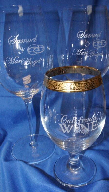 Laser etched glass sample showing clean, smooth marking