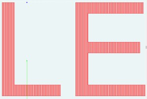 individual fill lines in a single letter